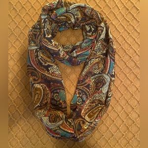 Boho Patterned Silky Infinity Scarf